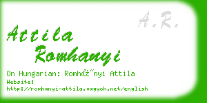 attila romhanyi business card